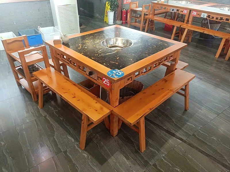 实木火锅桌