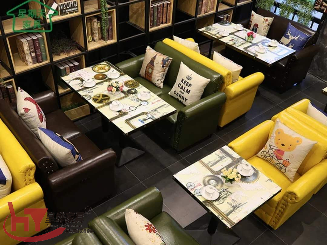 甜品店洽谈沙发桌椅