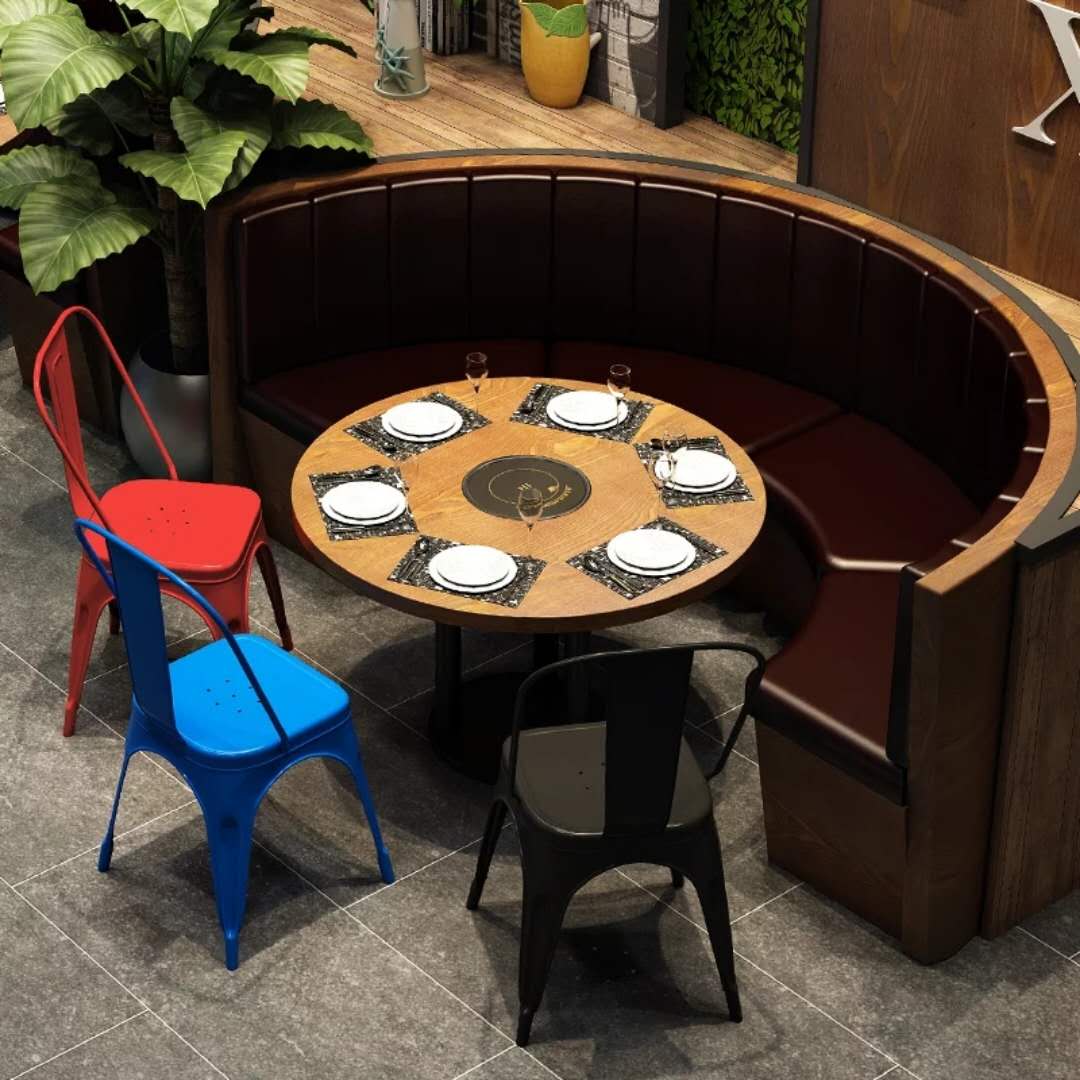 牛肉火锅店桌椅组合