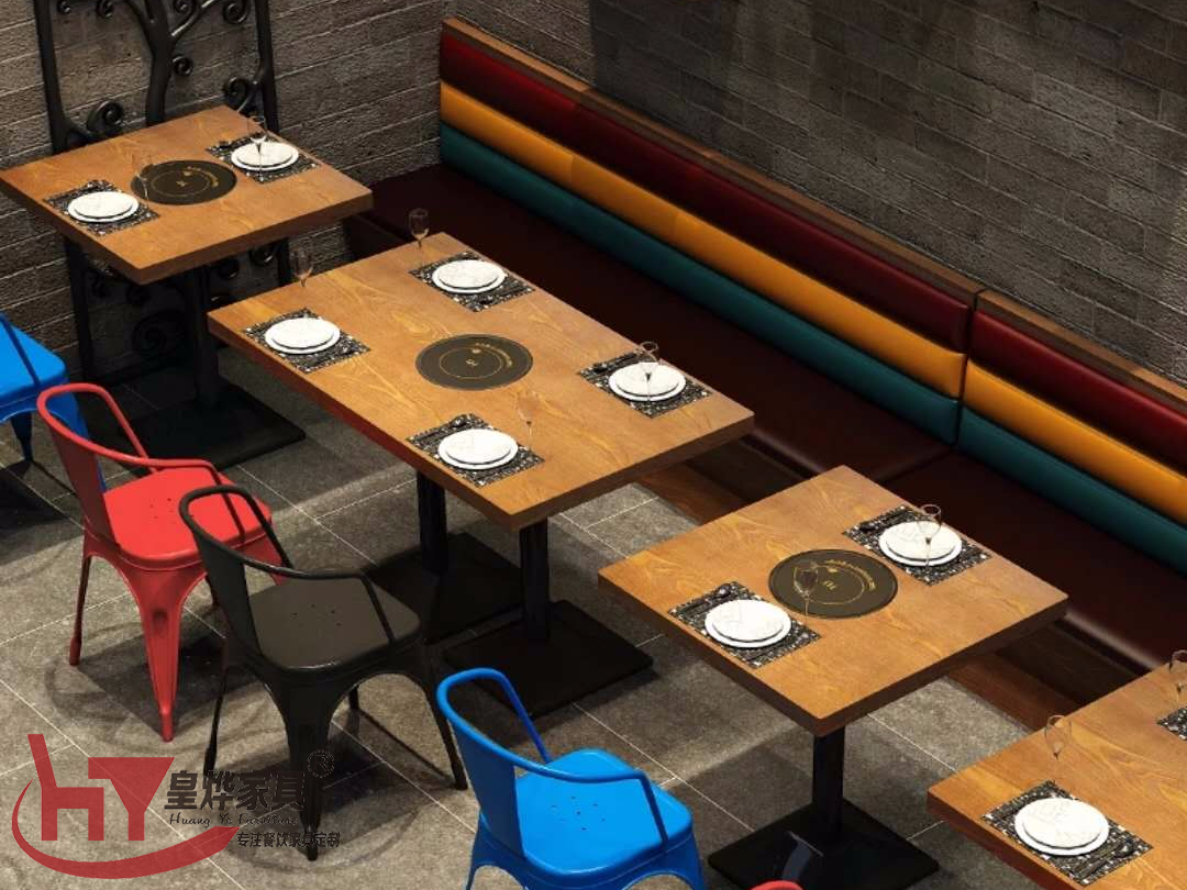 牛肉火锅店桌椅组合