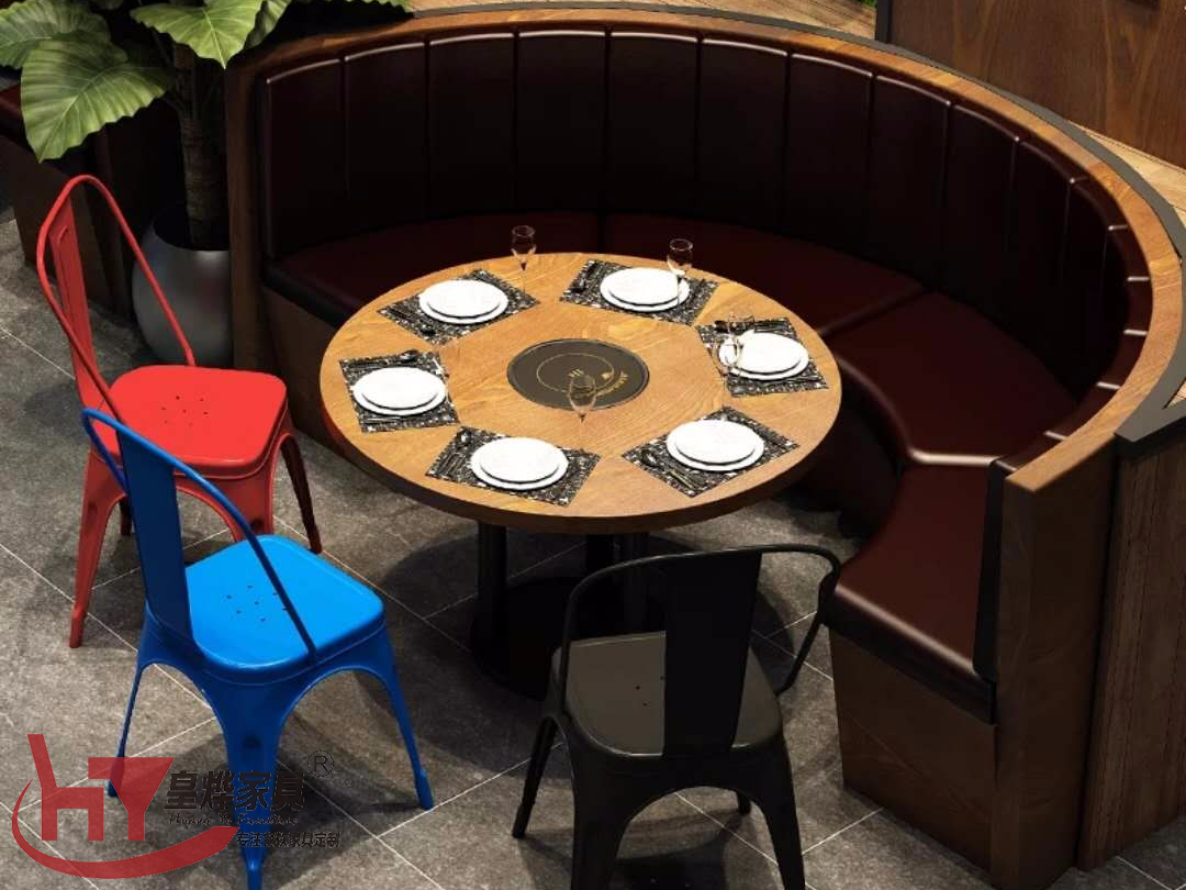牛肉火锅店桌椅组合