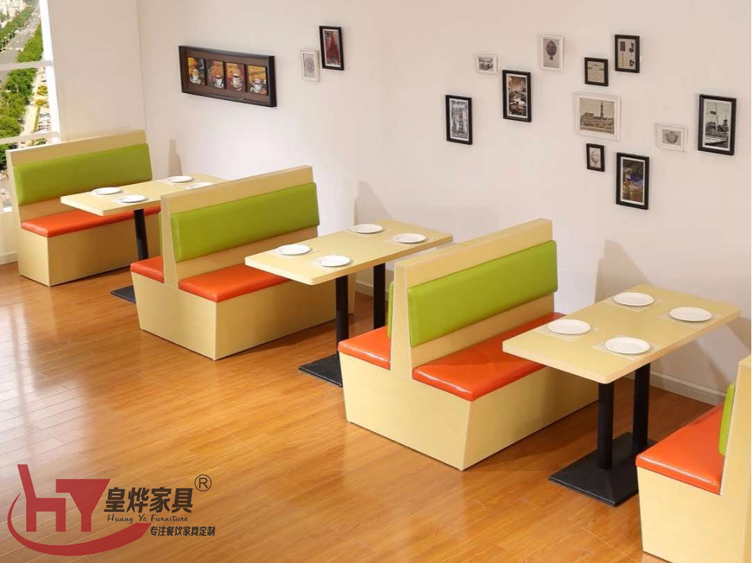 西餐厅单双面休闲卡座沙发