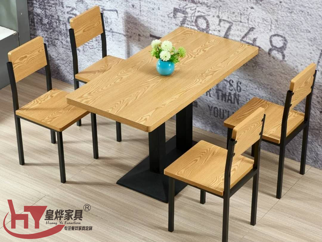 快餐桌椅,小吃店餐桌椅组合,奶茶店咖啡厅桌子,西餐厅长方形餐桌定制