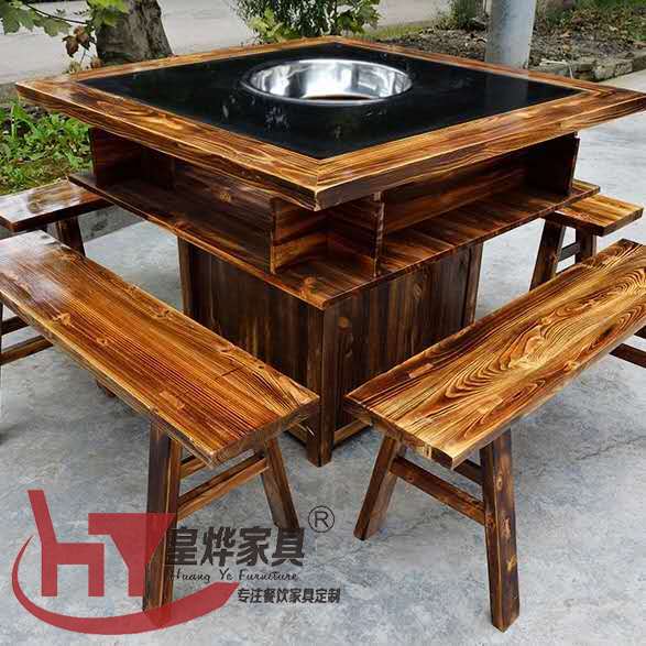 大理石火锅桌