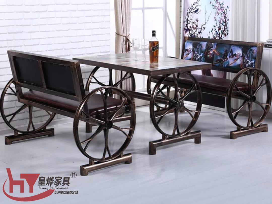 主题铁艺卡座沙发